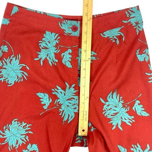 Nasty Gal Collection Wide Leg Pants Women 8 Red Floral Boho Beachy Comfy Trouser - Picture 11 of 15